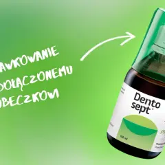 DentoSept na ropień zęba. Łatwe dawkowanie dzięki dołączonemu kubeczkowi.